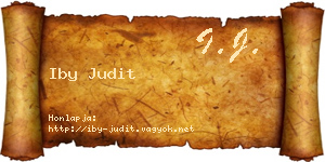 Iby Judit névjegykártya